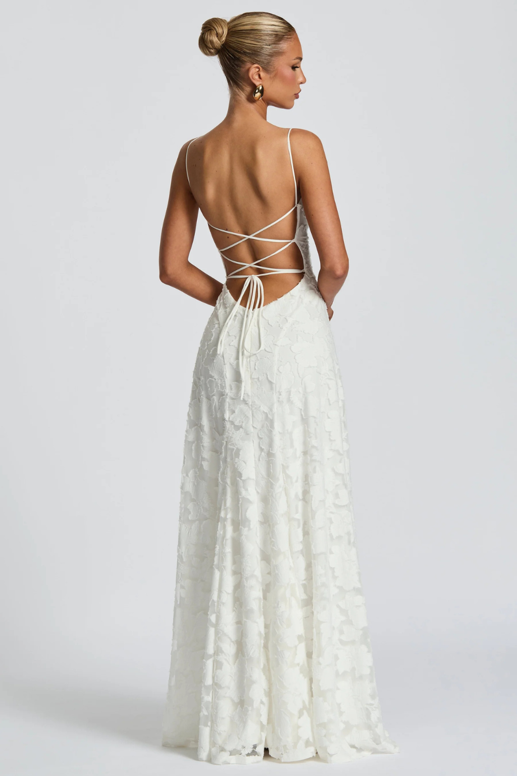 EliseMode Bloemen Brocade Cami Maxi Jurk