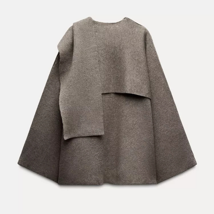 Elise Mode Dames Relaxed Asymmetrische Sjaaljas