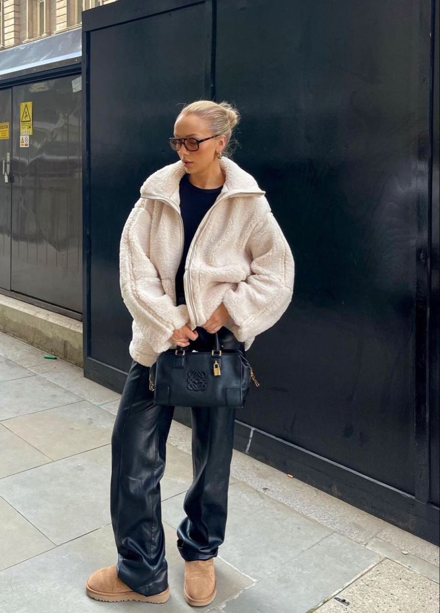 Elise Mode Dames Oversized Teddy Jas met Rits