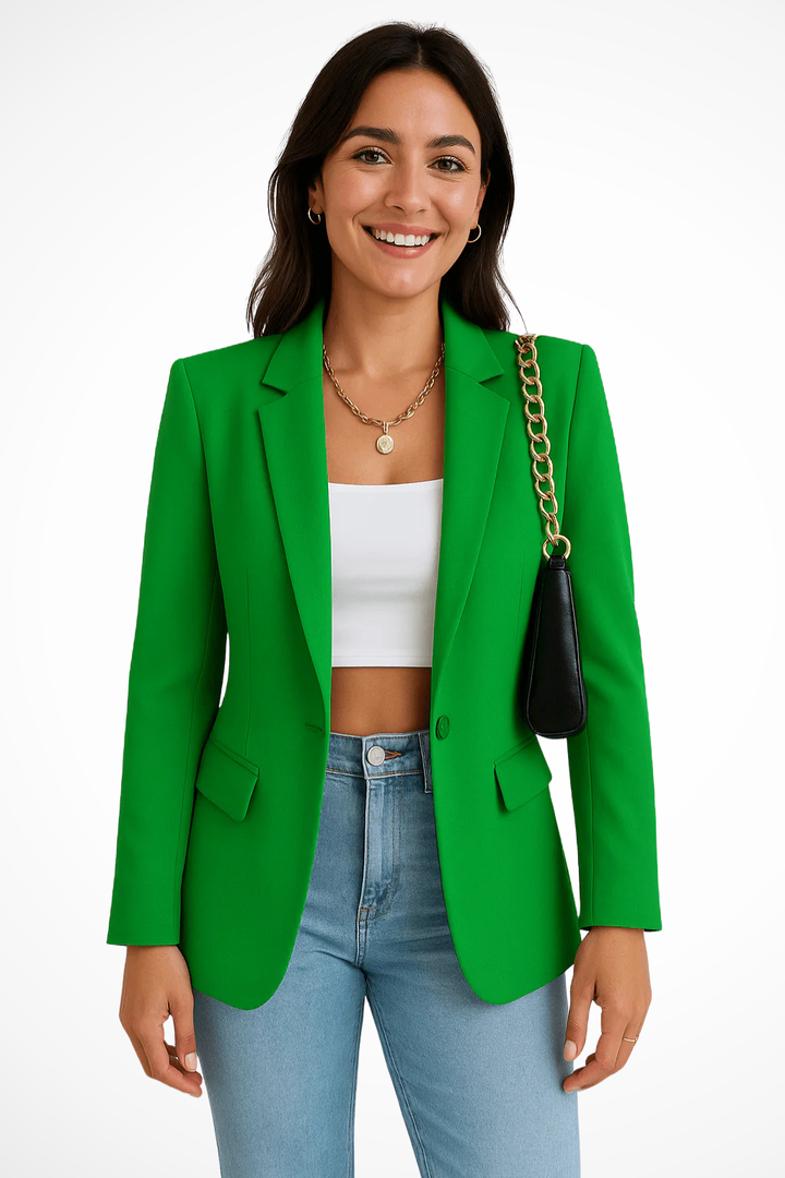 EliseMode Getailleerde Blazer in Groen