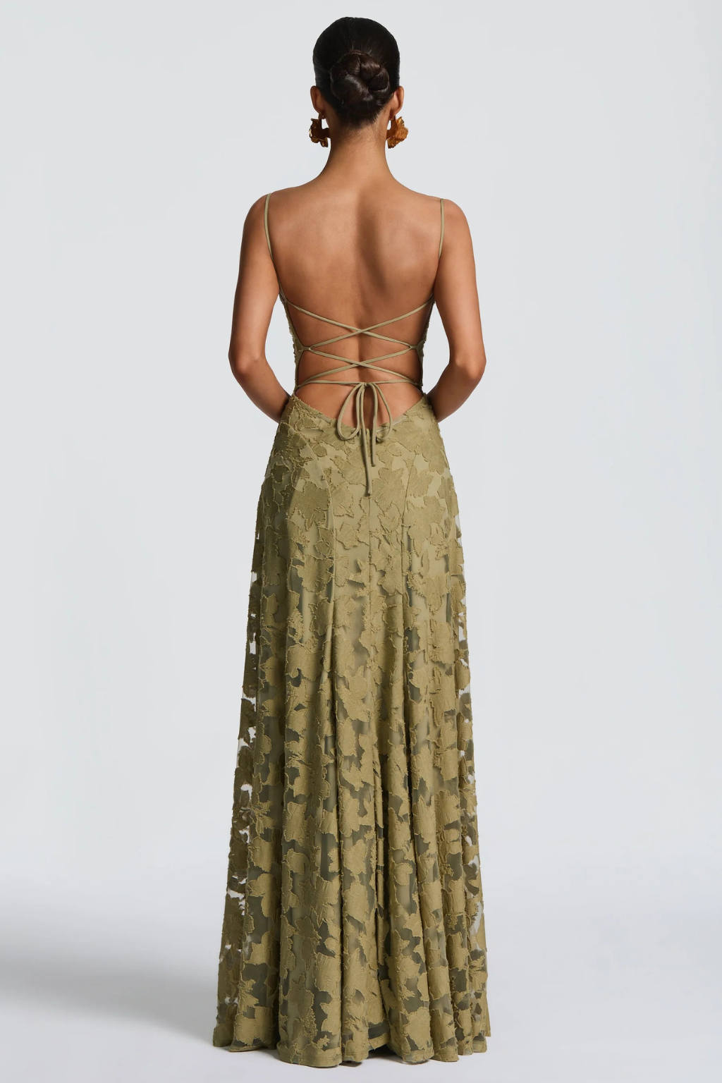 EliseMode Bloemen Brocade Cami Maxi Jurk