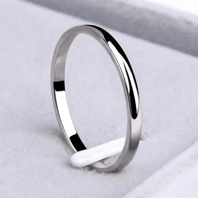 Elise Mode Dames Gladde Bandring in Zilver