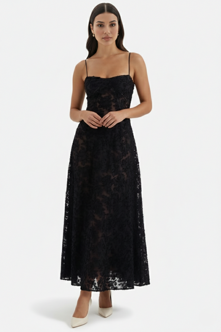 EliseMode Bloemen Slip Maxi Jurk