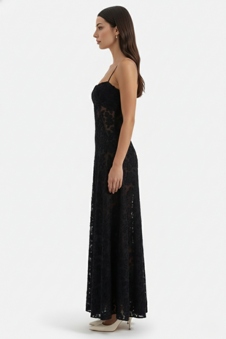EliseMode Bloemen Slip Maxi Jurk