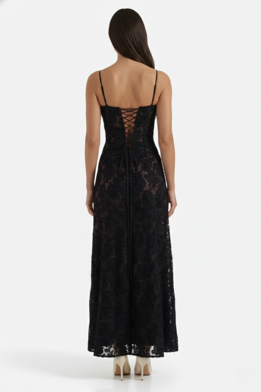 EliseMode Bloemen Slip Maxi Jurk