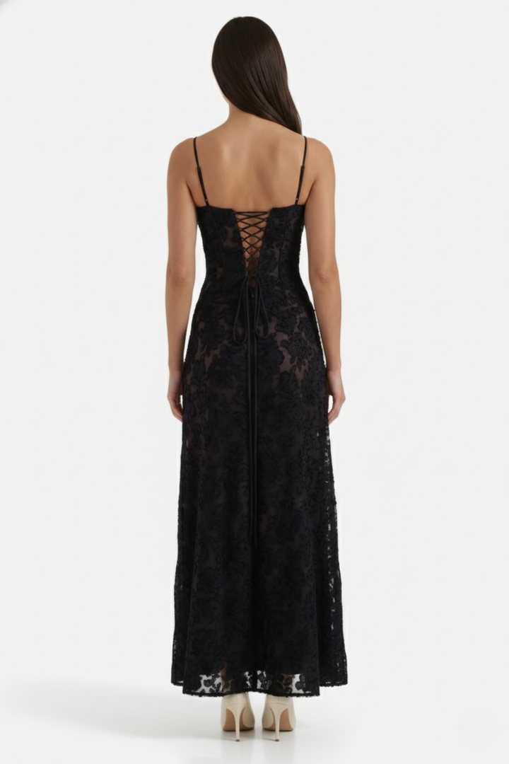 EliseMode Bloemen Slip Maxi Jurk