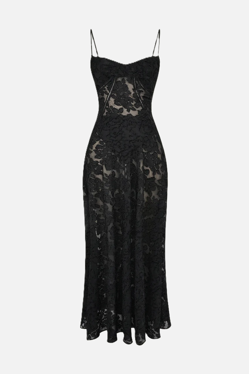 EliseMode Bloemen Slip Maxi Jurk