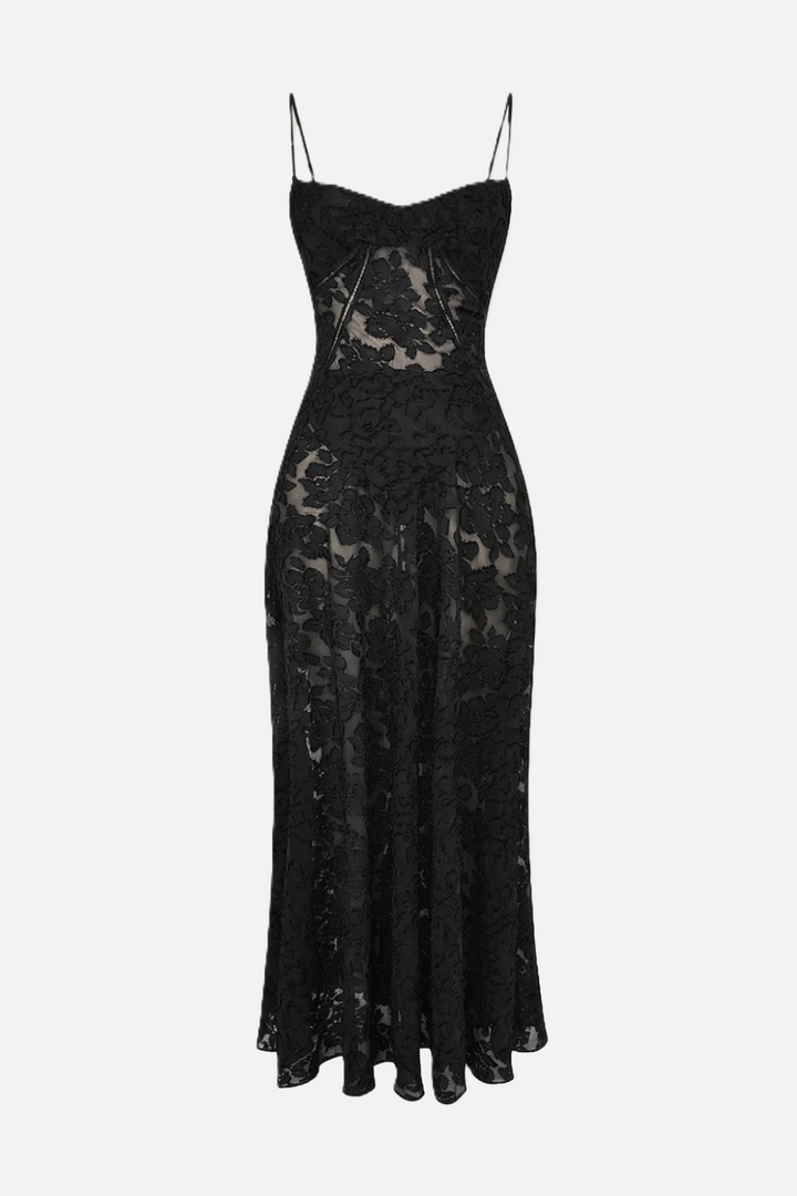 EliseMode Bloemen Slip Maxi Jurk