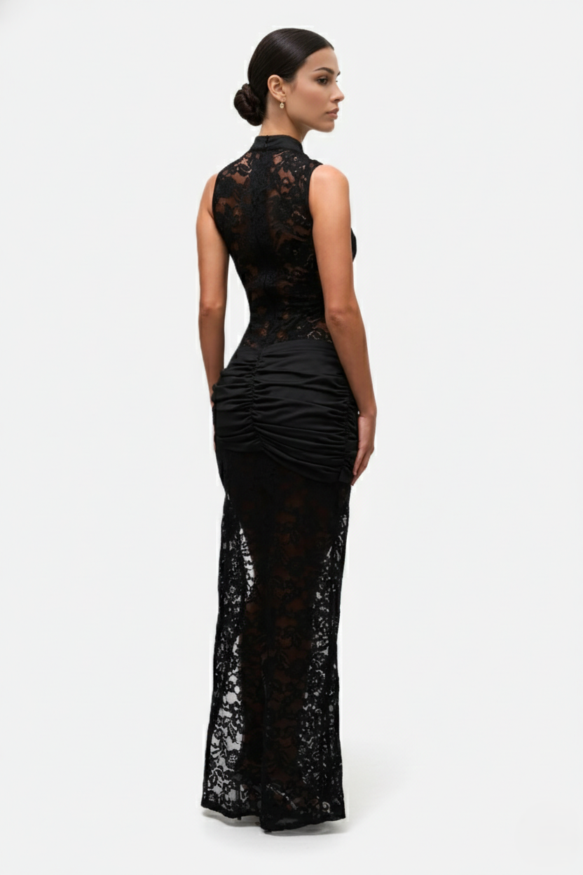 EliseMode Cheongsam Maxi Jurk