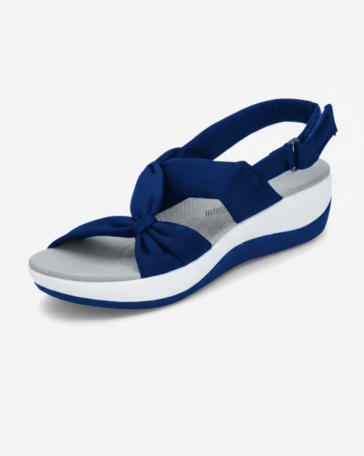 EliseMode Dames Strik Sandalen Sleehak Verstelbaar