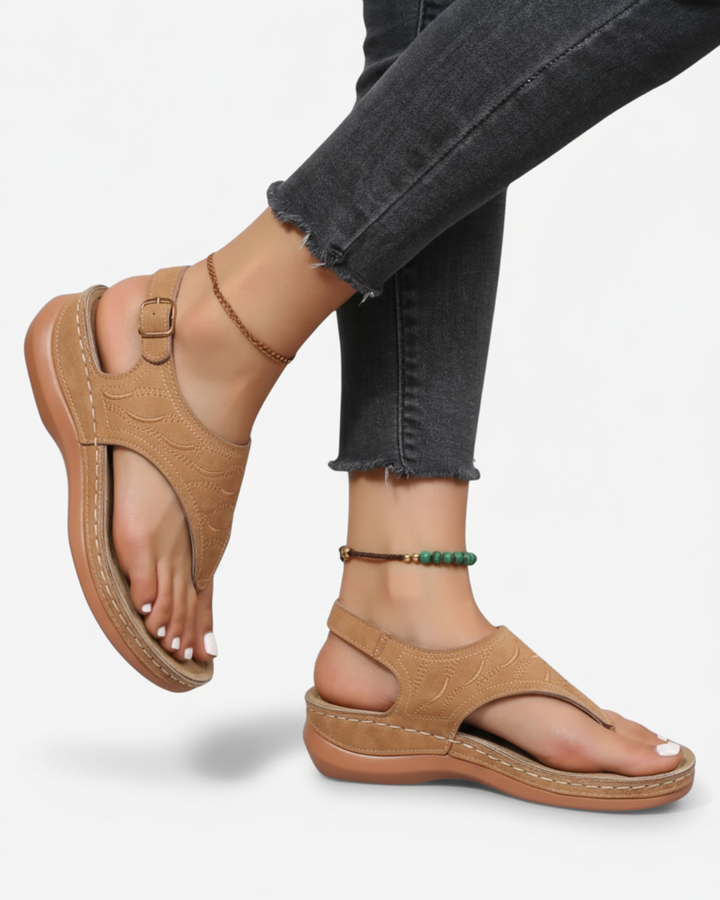 EliseMode Dames Teenslippers Enkelbandjes Zomer