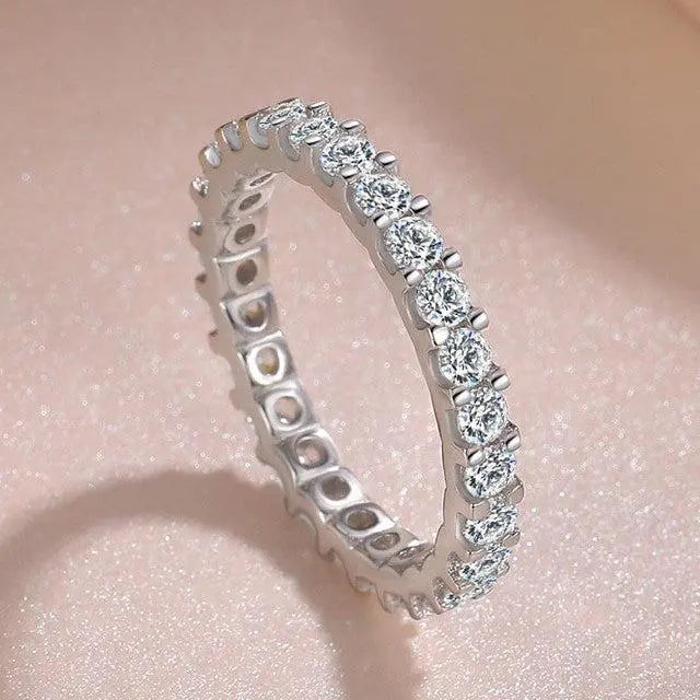 Elise Mode Dames Aanschuifring met Rondom Zirkonia in Zilver