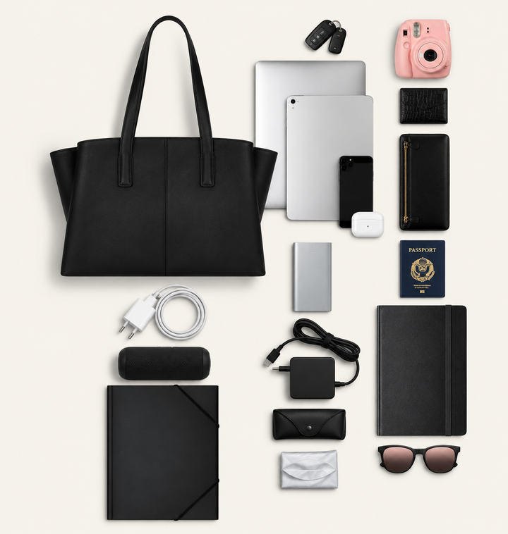 Elise Mode Dames Ruime Shopper met Laptopvak