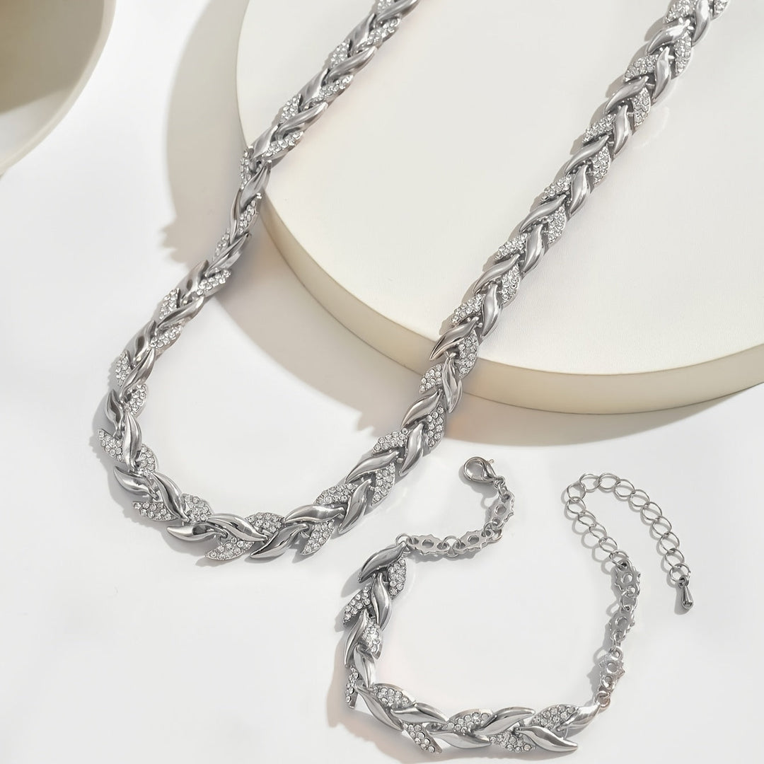 Elise Mode Dames Sieradenset Ketting en Armband Visgraat