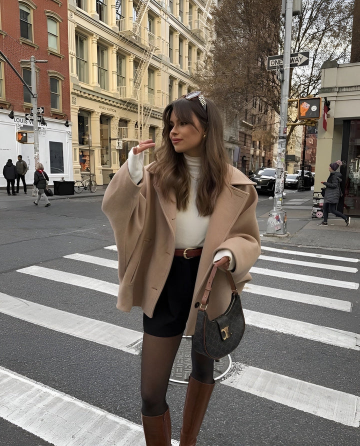 Elise Mode Dames Oversized Teddy Jas met Knopen