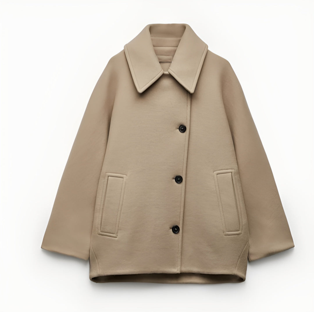 Elise Mode Dames Oversized Teddy Jas met Knopen