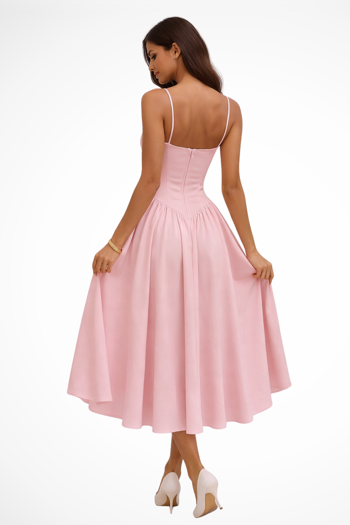 Elise Mode Corset A-Lijn Midi Jurk