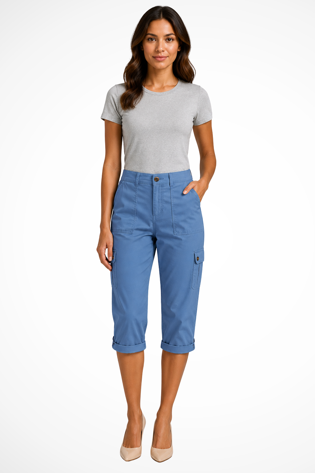 EliseMode Cargo Broek in Blauw