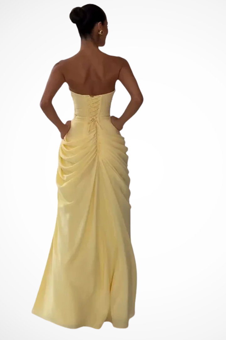 Elise Mode Strapless Maxi Jurk