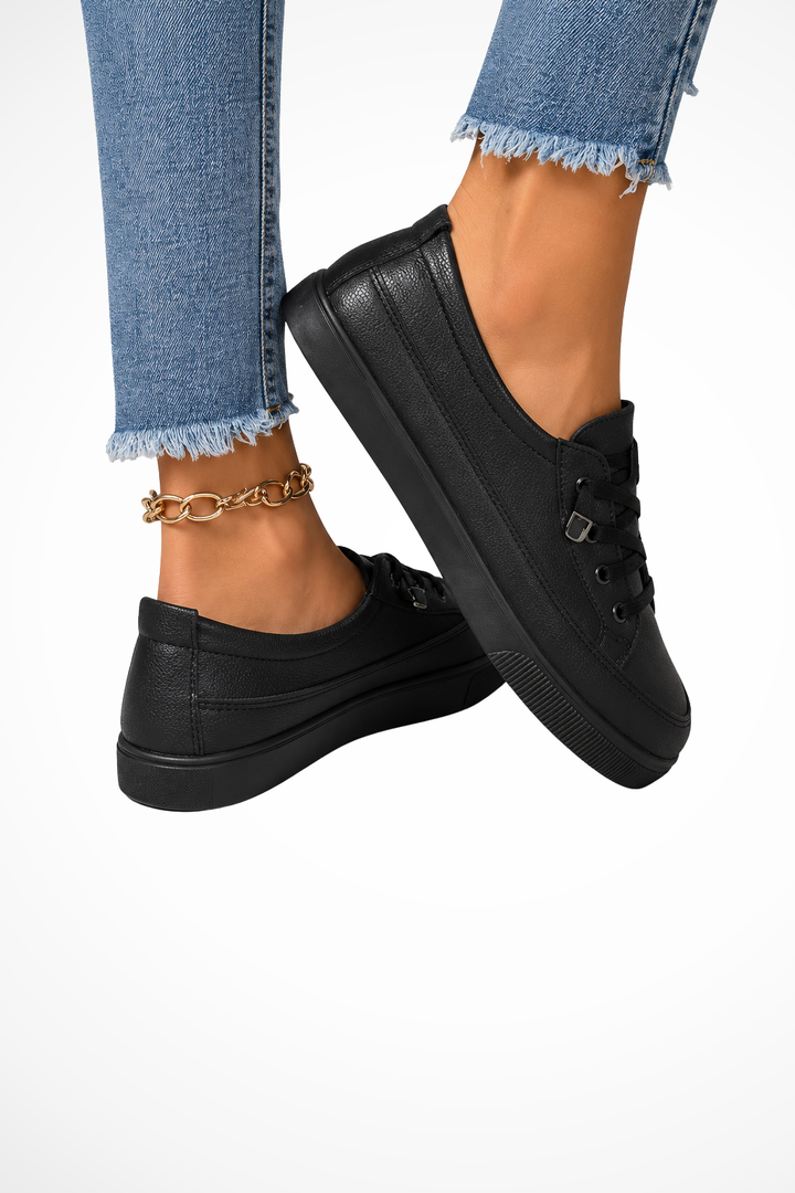 Elise Mode Dames Canvas Sneakers met Veters