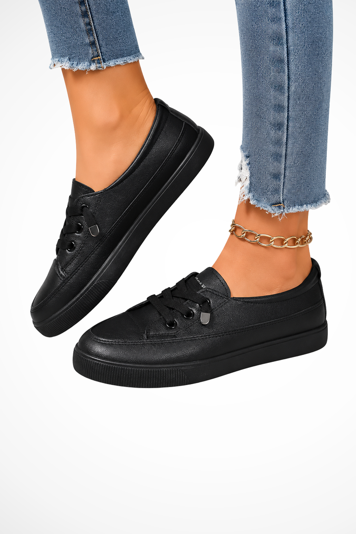 Elise Mode Dames Canvas Sneakers met Veters