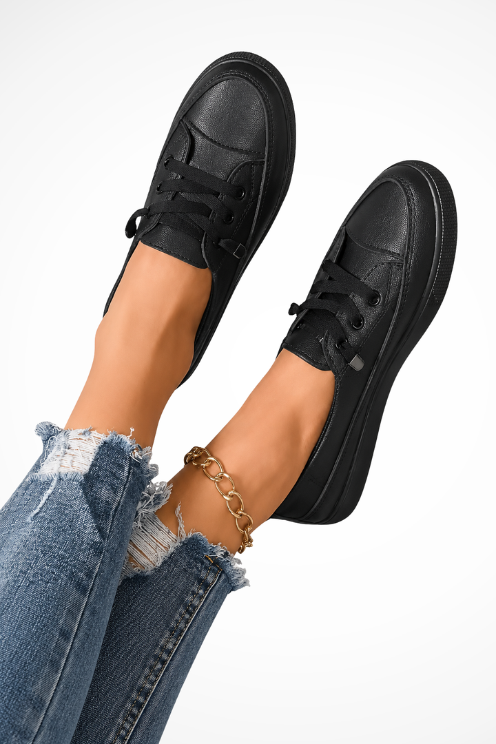 Elise Mode Dames Canvas Sneakers met Veters