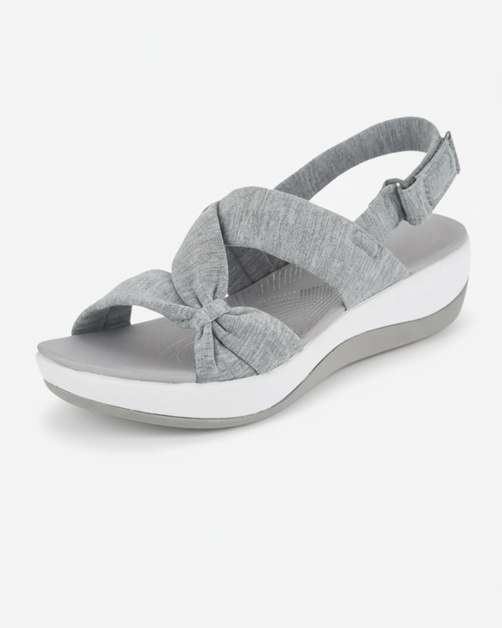 EliseMode Dames Strik Sandalen Sleehak Verstelbaar