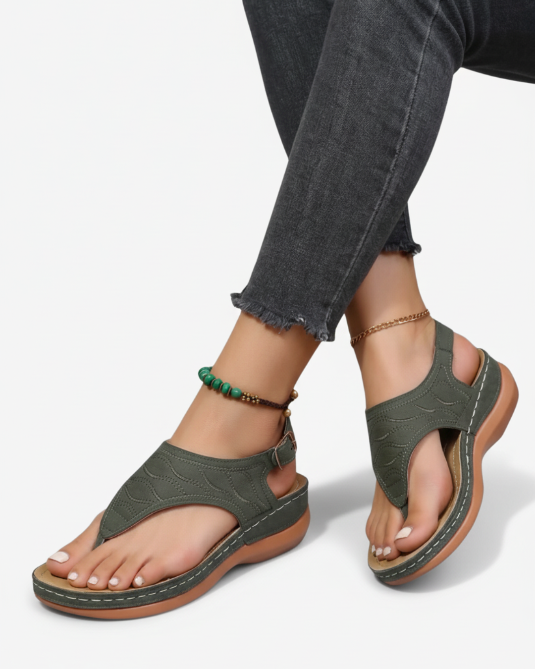 EliseMode | Dames Teenslippers Enkelbandjes Zomer
