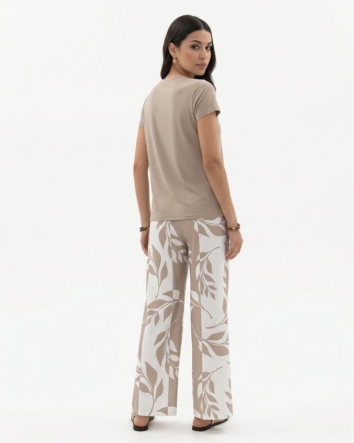 Elise Mode Dames Geprinte Set Relaxed Fit