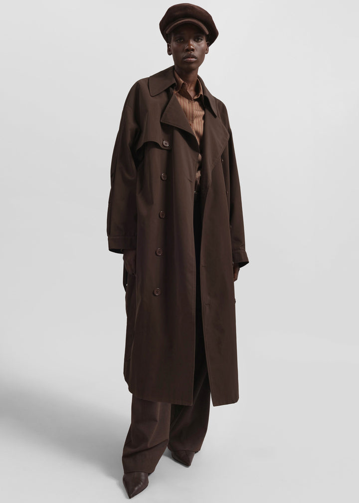 Elise Mode Dames Oversized Trenchcoat met Dubbele Knopenrij