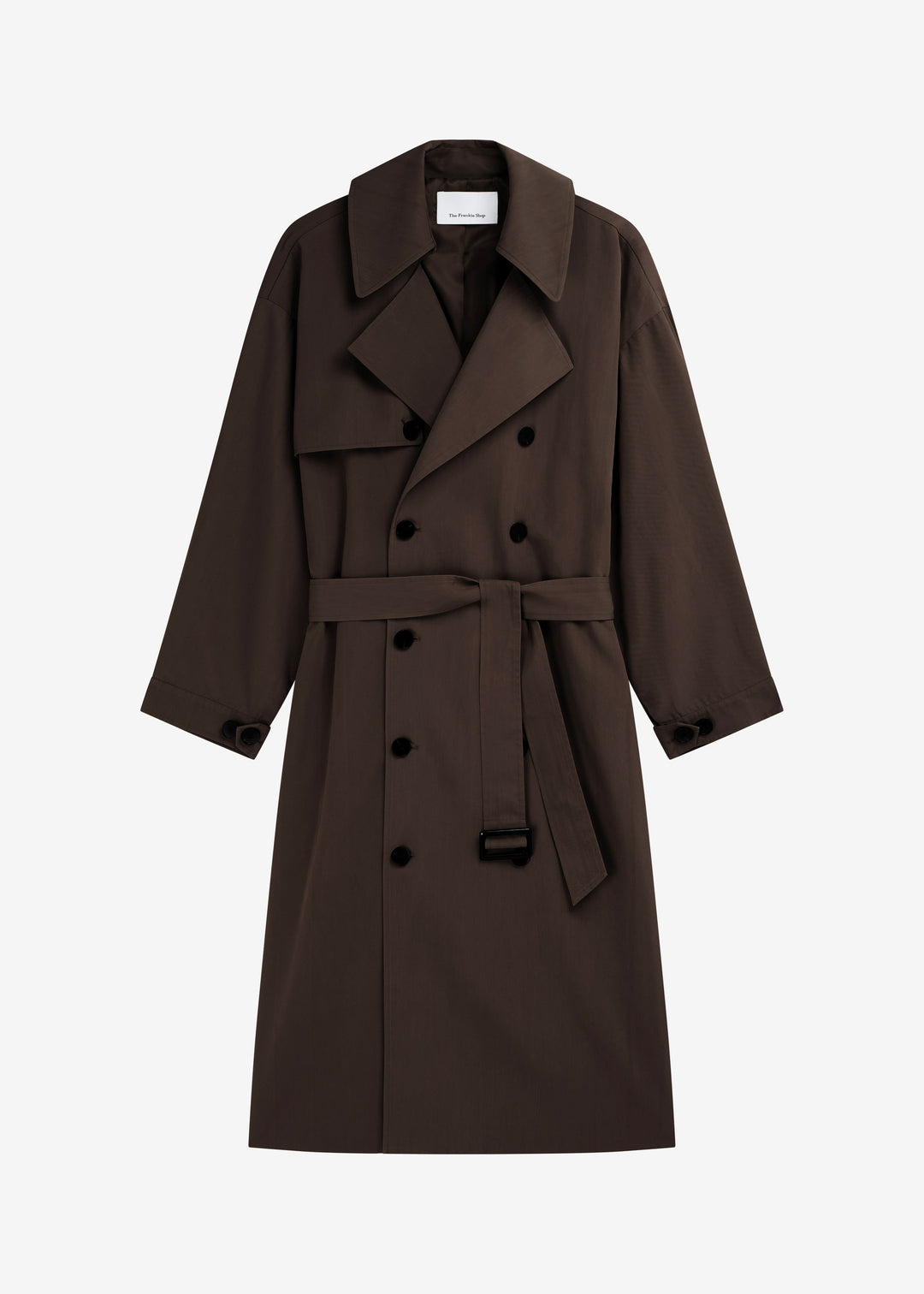 Elise Mode Dames Oversized Trenchcoat met Dubbele Knopenrij