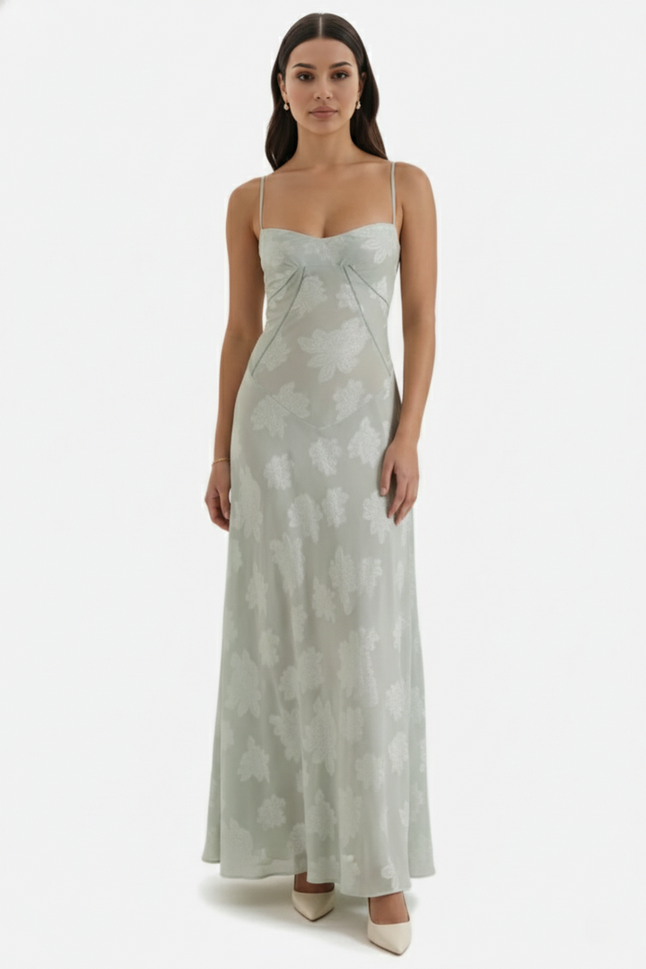 EliseMode Bloemen Slip Maxi Jurk
