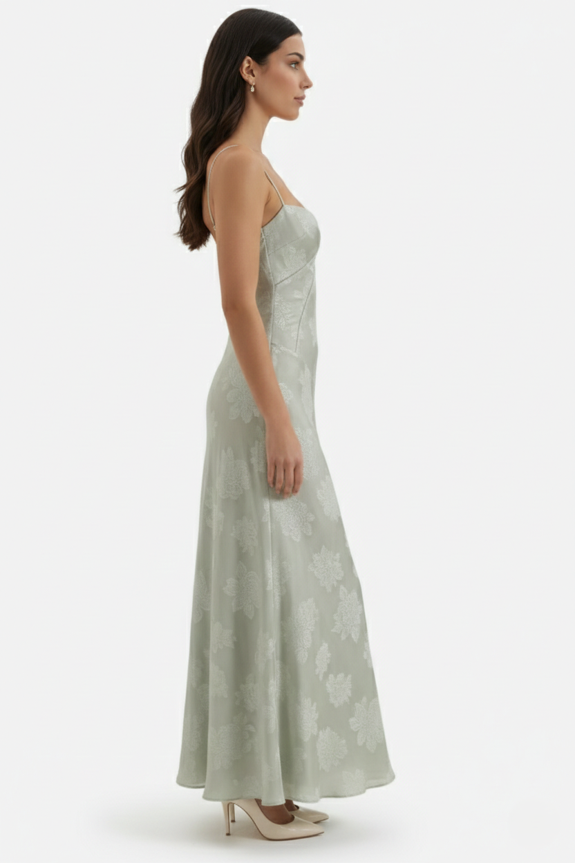 EliseMode Bloemen Slip Maxi Jurk