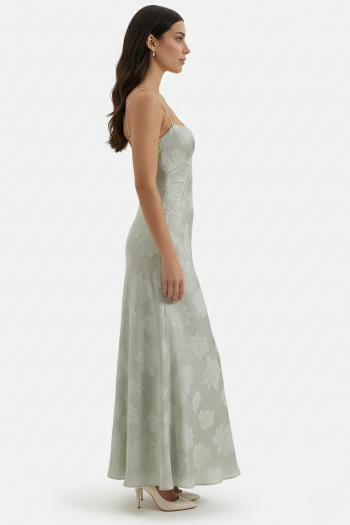 EliseMode Bloemen Slip Maxi Jurk