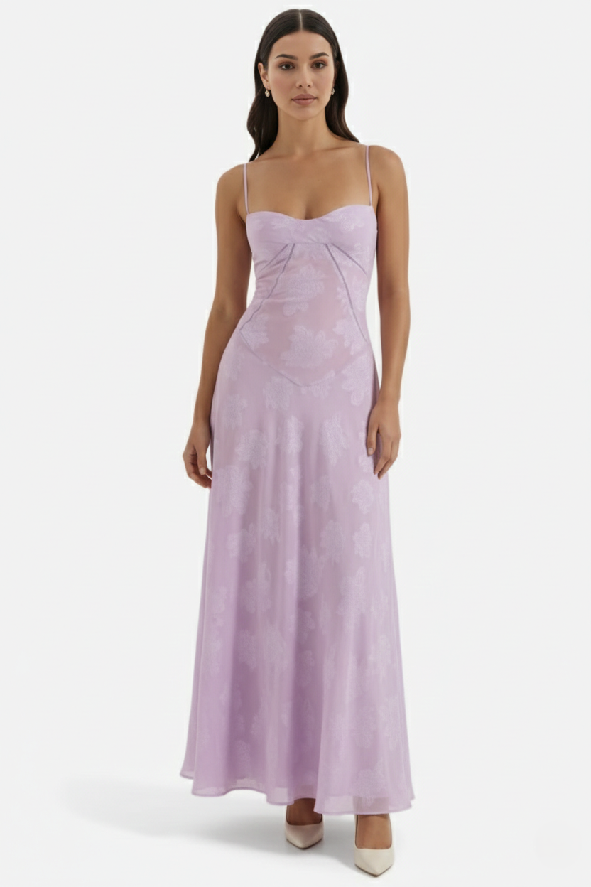 EliseMode Bloemen Slip Maxi Jurk