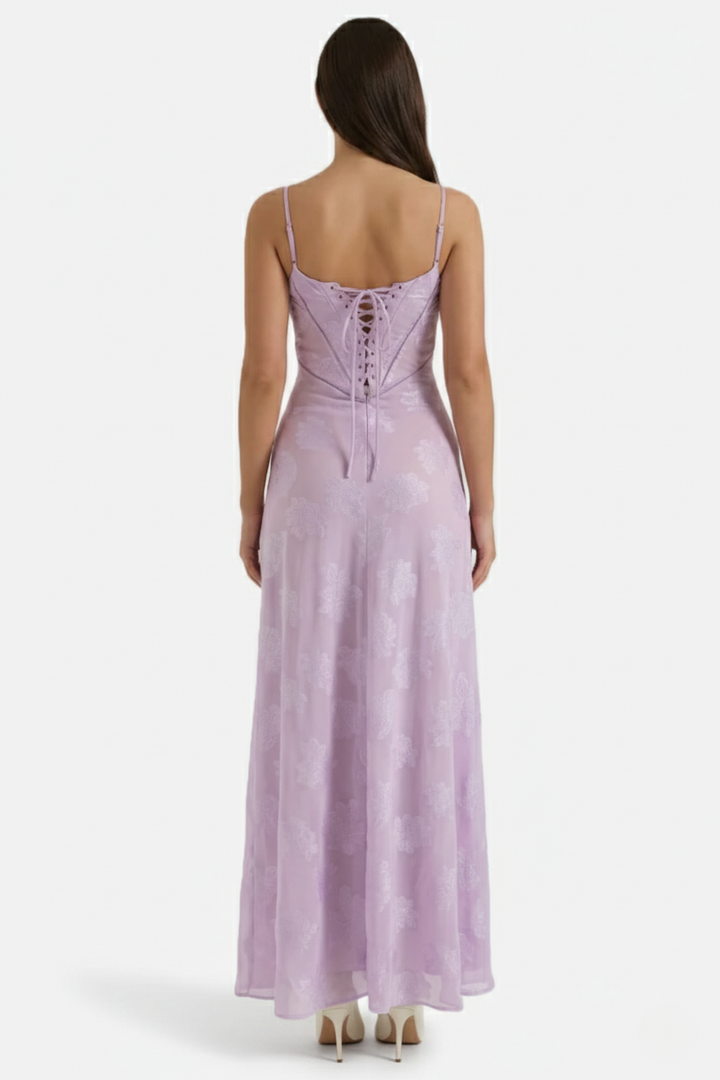 EliseMode Bloemen Slip Maxi Jurk