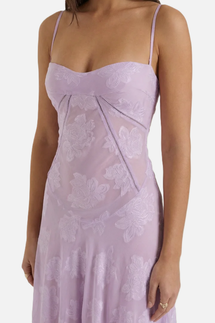 EliseMode Bloemen Slip Maxi Jurk