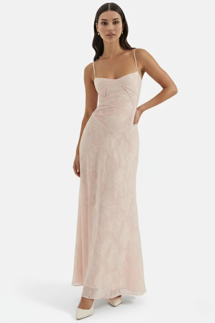 EliseMode Bloemen Slip Maxi Jurk