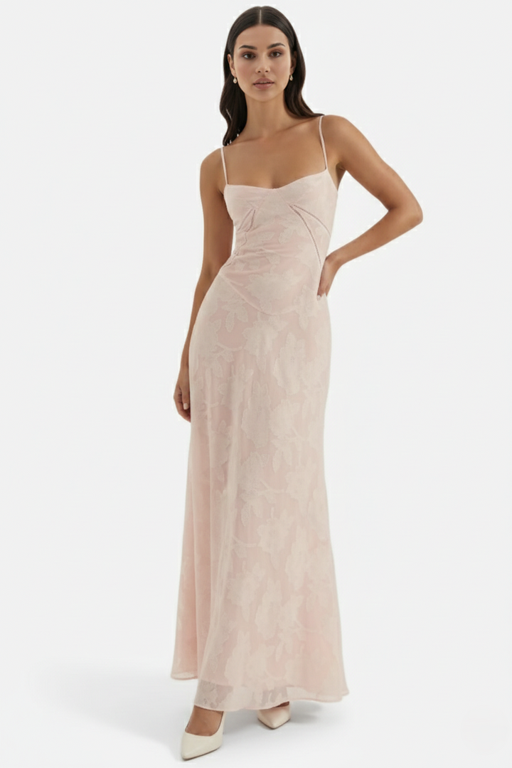EliseMode Bloemen Slip Maxi Jurk