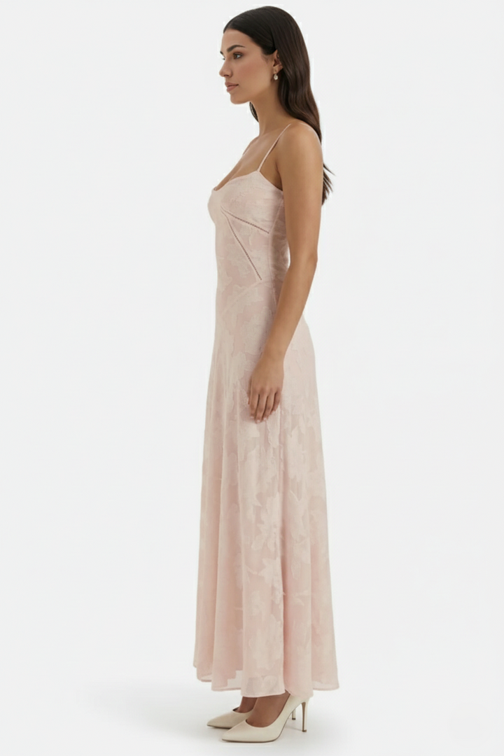 EliseMode Bloemen Slip Maxi Jurk