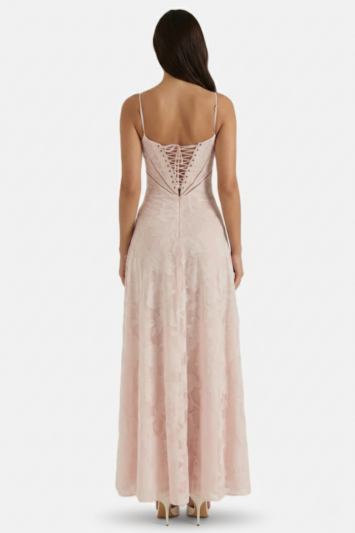 EliseMode Bloemen Slip Maxi Jurk