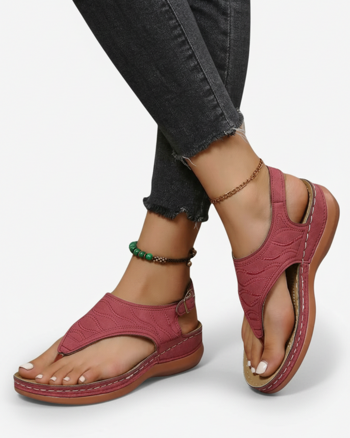 EliseMode Dames Teenslippers Enkelbandjes Zomer