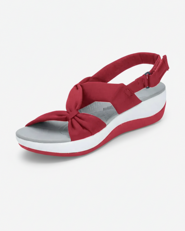 EliseMode Dames Strik Sandalen Sleehak Verstelbaar