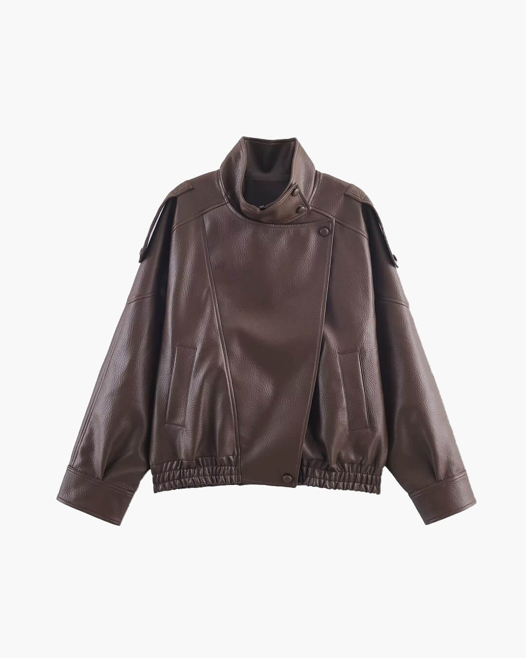 Elise Mode Dames Asymmetrisch Leren Jack