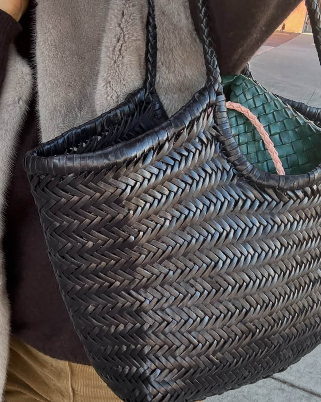 Elise Mode Dames Gevlochten Tas met Handvat