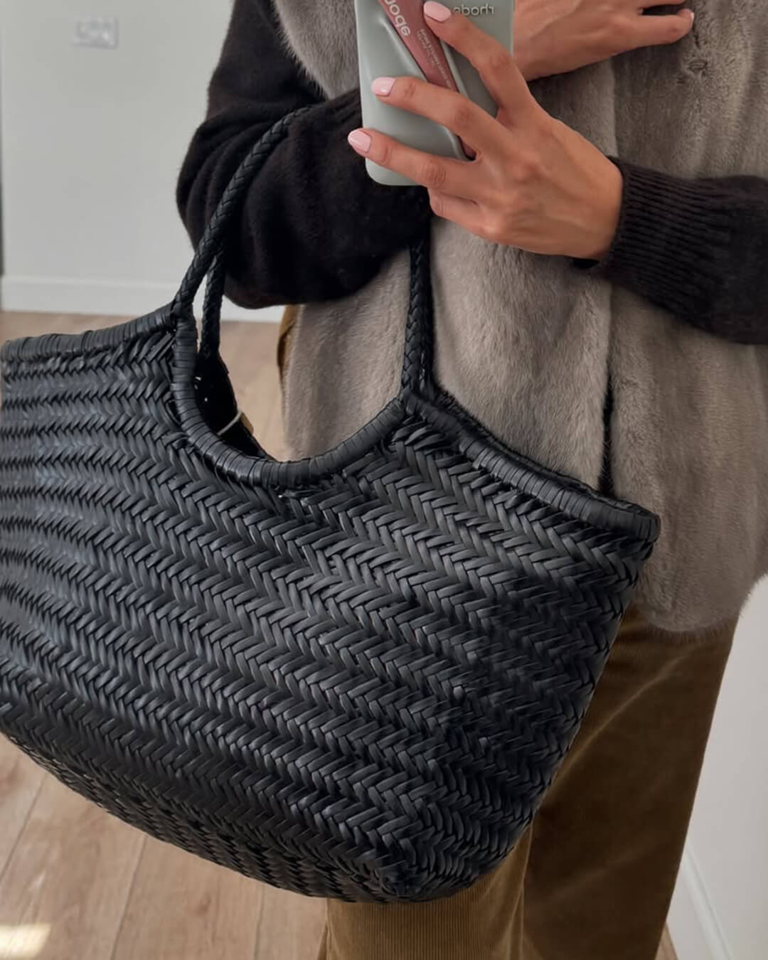 Elise Mode Dames Gevlochten Tas met Handvat