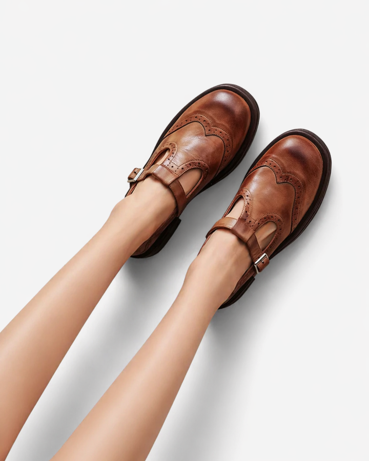 Elise Mode Leren Mary Jane Schoenen