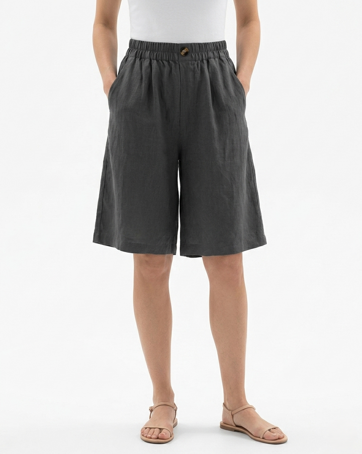 Elise Mode Culotte Short in Grey
