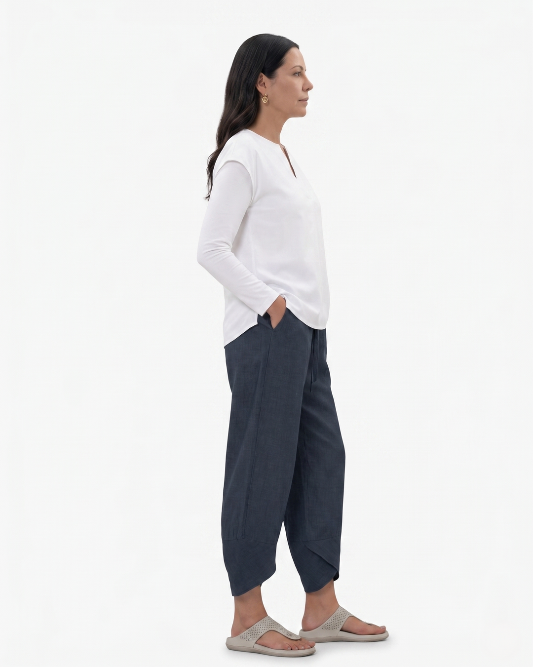 EliseMode Dames Wijde Broek Relaxed Hoge Taille
