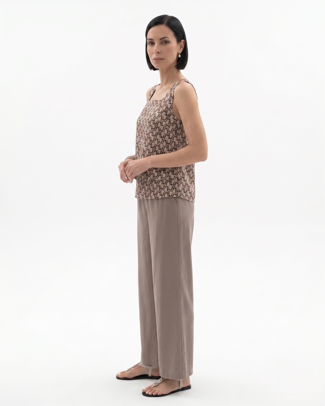 Elise Mode Dames Mouwloze Set Relaxed Fit